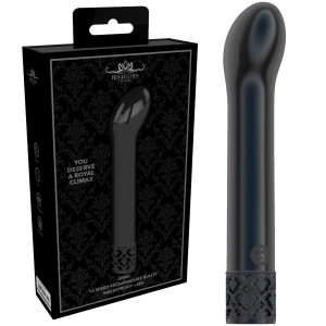 Wibrator punktu g dopochwowy Jewel Abs Bullet Gunmetal czarny 12 cm wodoodporny Royal Gems