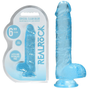 Realrock  Realistic Dildo with Balls - 6""/ 15 cm - Realistyczne dildo z jądrami i przyssawką