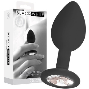 Shots Silicone Butt Plug with Removable Jewel - Elegancki korek analny z diamencikiem