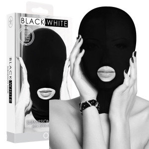 Maska z otworem na usta - Submission Mask - Czarna, do BDSM - Ouch!