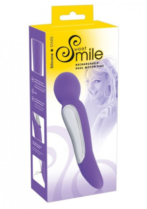 Sweet Smile Rechargeable Dual Mo - Poręczny masażer Wand na USB