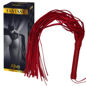 Czarwony pejcz do dominacji i zabaw BDSM - Alive