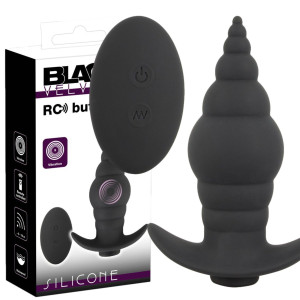Black Velvets RC Butt Plug - Dyskretny korek analny na pilota, USB Czarny
