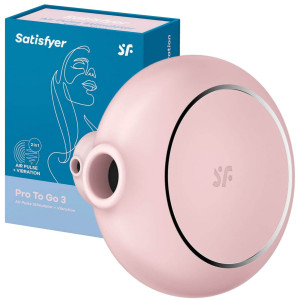 Satisfyer Pro To Go 3 rose - Ciśnieniowy stymulator łechtaczki, Różowy