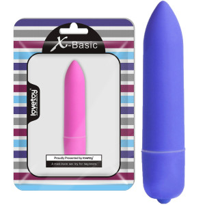 Mały wibrator dopochwowy X-basic Bullet Long One abs niebieski 9 cm dyskretny lovetoy