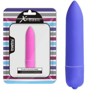 Mały wibrator dopochwowy X-basic Bullet Long abs niebieski 9 cm dyskretny lovetoy