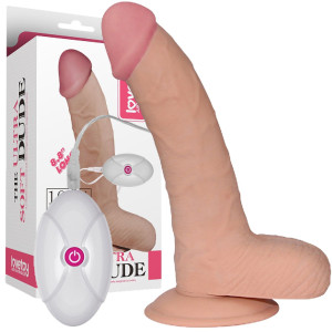 Lovetoy 8.8" The Ultra Soft Dude Vibrating - Realistyczne dildo z wibracjami, Cieliste