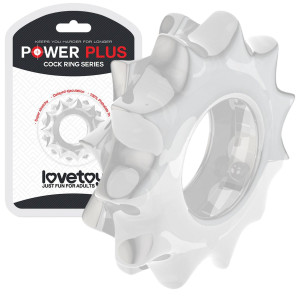 Lovetoy POWER PLUS Cockring - Pierścień uciskowy na penisa, Przezroczysty