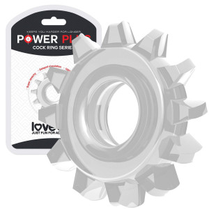 Lovetoy POWER PLUS Cockring - Pierścień uciskowy na penisa, Przezroczysty