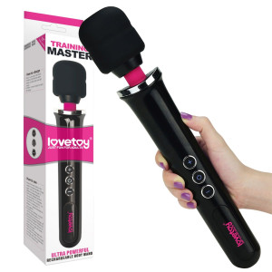Lovetoy Training Master Ultra Powerful Rechargeable Body Wand - Masażer Wand z rotacyjną główką