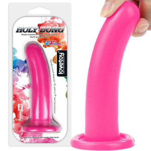 Lovetoy Holy Dong Medium - Giętkie dildo do Strap-On, Różowe