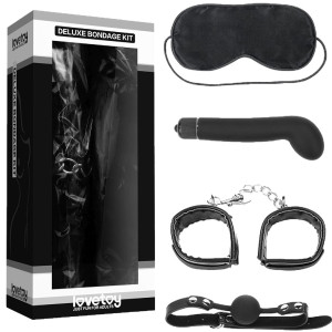 Deluxe Bondage Kit - Zestaw gadżetów BDSM, Czarne
