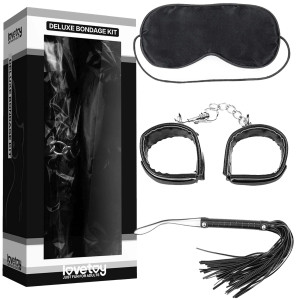 Deluxe Bondage Kit - Zestaw gadżetów BDSM, Czarne