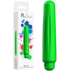 Luminous Delia - Wibrator klasyczny na baterie, Zielony