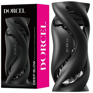 Dorcel DEEP BLOW  Designerski masturbator z wypsustkami, Czarny