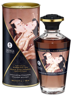 Shunga Warming Oil Intoxicating Chocolate - Rozgrzewający zapachowy olejek do masażu 100 ml.