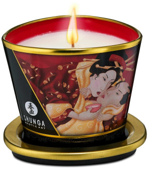 Massage Candle Strawberry Sparkling Wine - Zapachowa świeca do masażu - 170 ml.