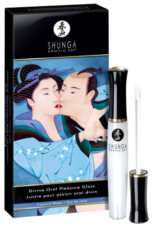 Błyszczyk do seksu oralnego - LIPGLOSS 10 ml - smak mleka koksowego  - Shunga