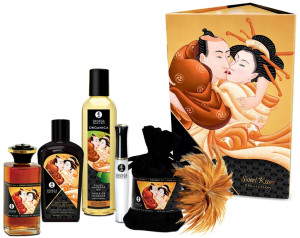 Luksusowy zestaw do intymnego masażu i namiętnych chwil - Sweet Kisses Kit  - Shunga