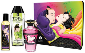 Shunga Ensemble Fruity Kisses - Zestaw olejków do masażu ciała
