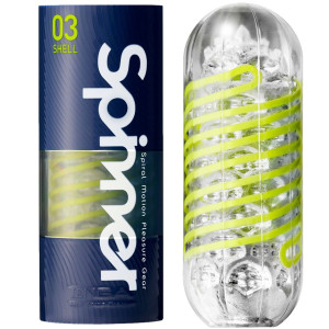 Tenga Spinner Shell - Masturbator z wypustkami, Przezroczysty