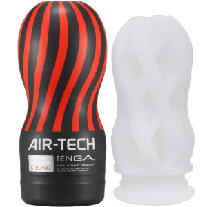 TENGA Air Tech Strong - Masturbator z pojemnikiem, Przezroczysty
