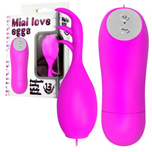 BAILE- Mini love egg - Wibrujące jajeczko ze stymulującą łapką, Fioletowe