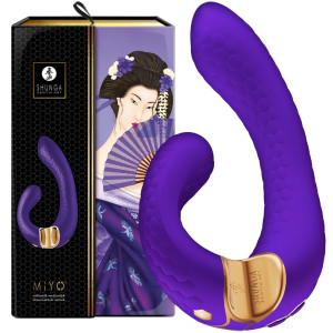 Shunga MIYO Intimate Massager Purple - Profesjonalny stymulator łechtaczkowo-waginalny, USB