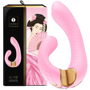 Shunga MIYO Intimate Massager Light Pink - Profesjonalny stymulator łechtaczkowo-waginalny, USB