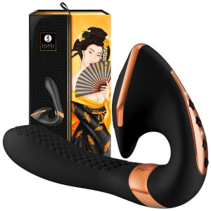 Shunga SOYO Intimate Massager Black - Profesjonalny wibrator do stymulacji waginalno-łechtaczkowej, USB