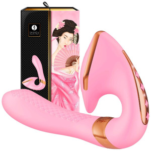 Shunga SOYO Intimate Massager Light Pink - Profesjonalny wibrator do stymulacji waginalno-łechtaczkowej, USB