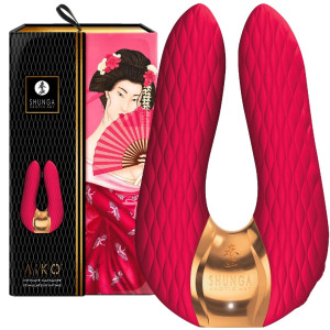 Wibrator łechtaczkowy Intimate masażer Raspberry silikonowy czerwony 10,8 cm Shunga