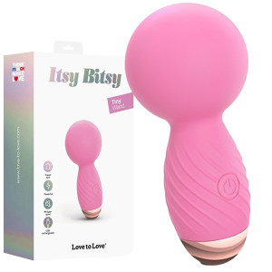 Love to Love ITSY BITSY - PINK PASSION - Mini masażer Wand na USB, Różowy