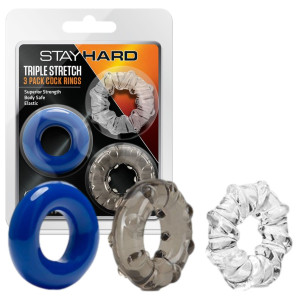 Blush STAY HARD TRIPLE STRETCH - Zestaw pierścieni uciskowych - 3 szt.
