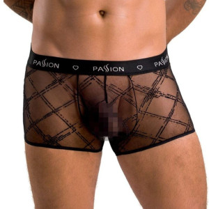 032 Short James black czarne prześwitujące bokserki