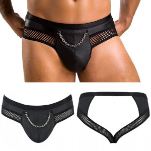 030 Slip Open Tom black slipy z odkrytymi pośladkami
