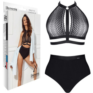 PALOMA001 czarny komplet top i figi