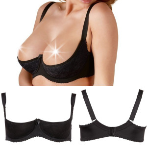 Shelf Bra Black czarny półbiustonosz usztywniany