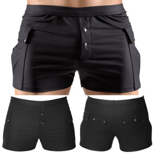 Men's Shorts czarne bokserki z ozdobnymi kieszeniami