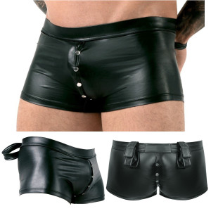 Men's Pants czarne bokserki z kajdankami