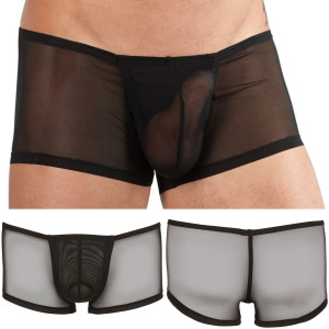 Men's Pants czarne prześwitujące bokserki męskie