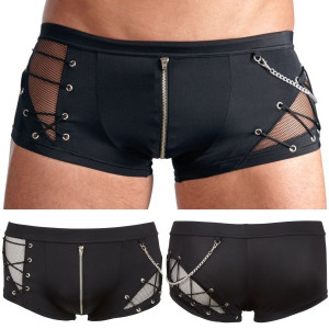 Men's Pants czarne bokserki męskie z łańcuszkiem