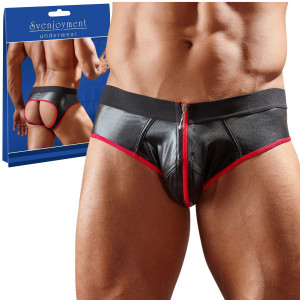 Men´s Jock czarne slipy męskie odkryte pośladki