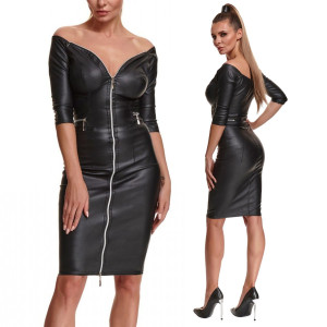 Margherita001 - dress czarna dopasowana sukienka