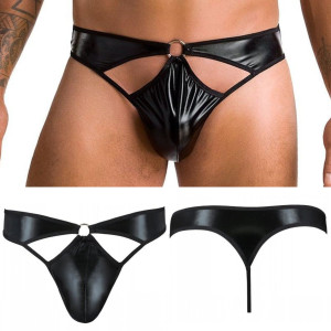 033 Thong Paul black czarne stringi męskie