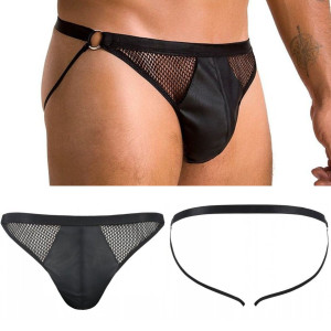 034 Slip open Luke black czarne slipy odkryte pośladki
