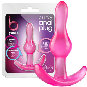 Blush B YOURS CURVY ANAL PLUG PINK - Dyskretny korek analny, Różowy