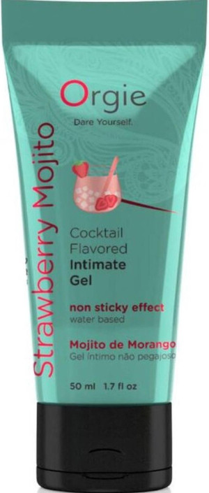 Lubrykant na bazie wody o smaku i zapachu - Cocktail Truskawkowe Mojito - 50ml - Orgie