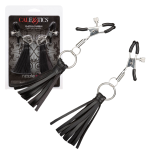 Klamry na sutki z ozdobnymi rzemykami - biżuteria BDSM - Calexotics