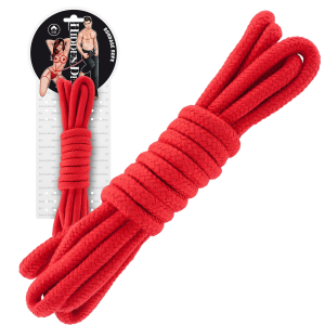 BONDAGE ROPE 3 METER RED Linka do krępowania, Czerwona